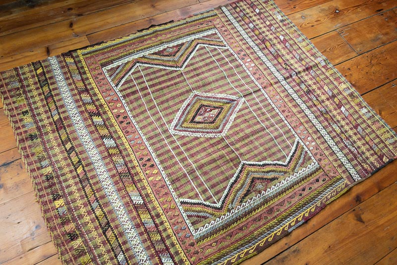 5148 Turkish Sivrihisar Sofra Kilim (Extremely Fine) 130x166cm (4.3 x 5.5ft)